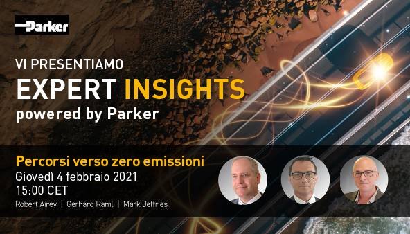 PARKER PRESENTA IL PRIMO TECH TALK EXPERT INSIGHTS DEDICATO AI PERCORSI VERSO LE ZERO EMISSIONI